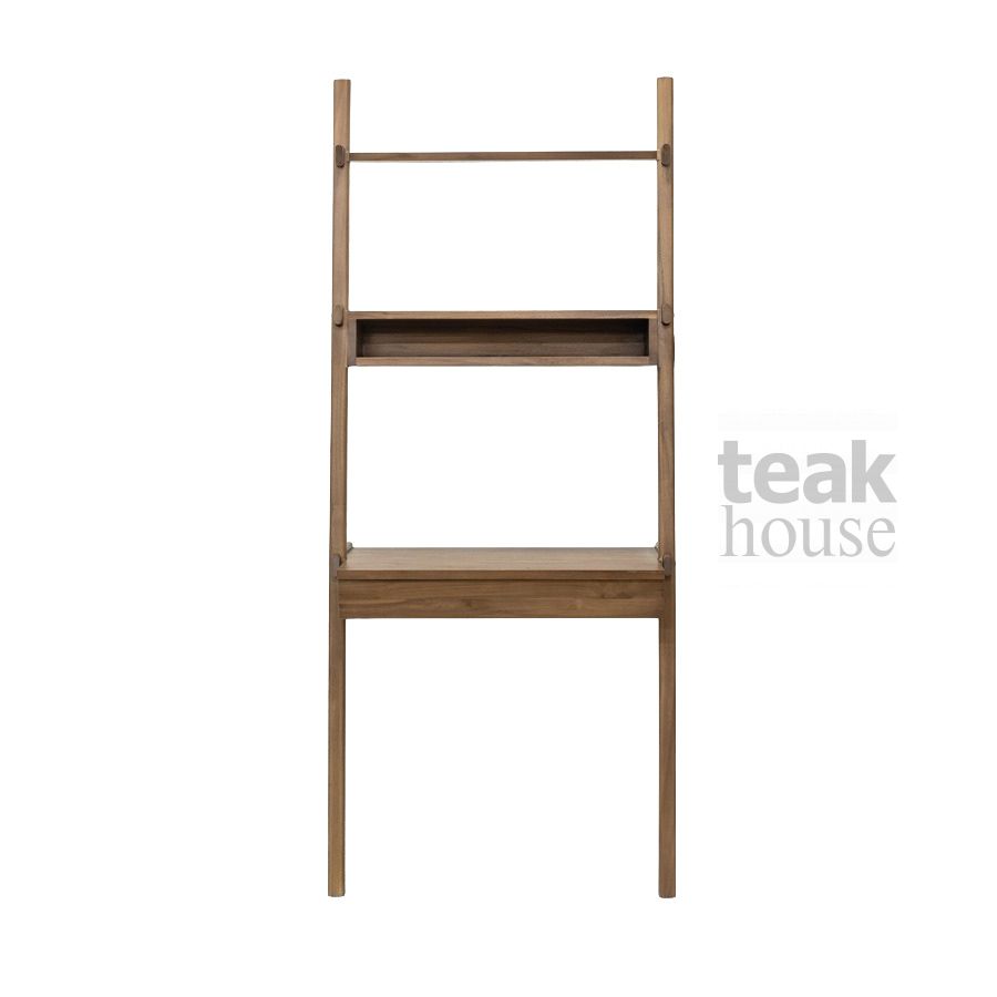 Стол-стеллаж из массива тика GRANLI (ГРАНЛИ) 80