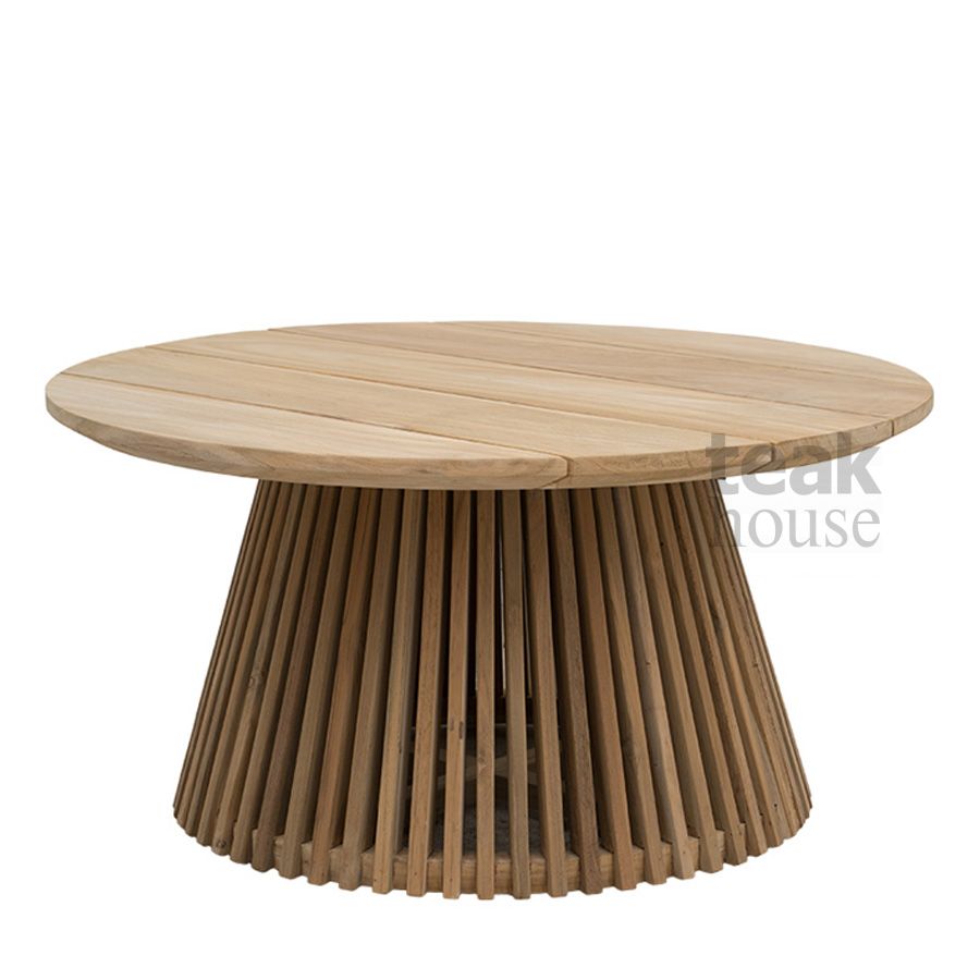 Стол кофейный круглый из массива тика TORAJA (ТОРАЙЯ) 80