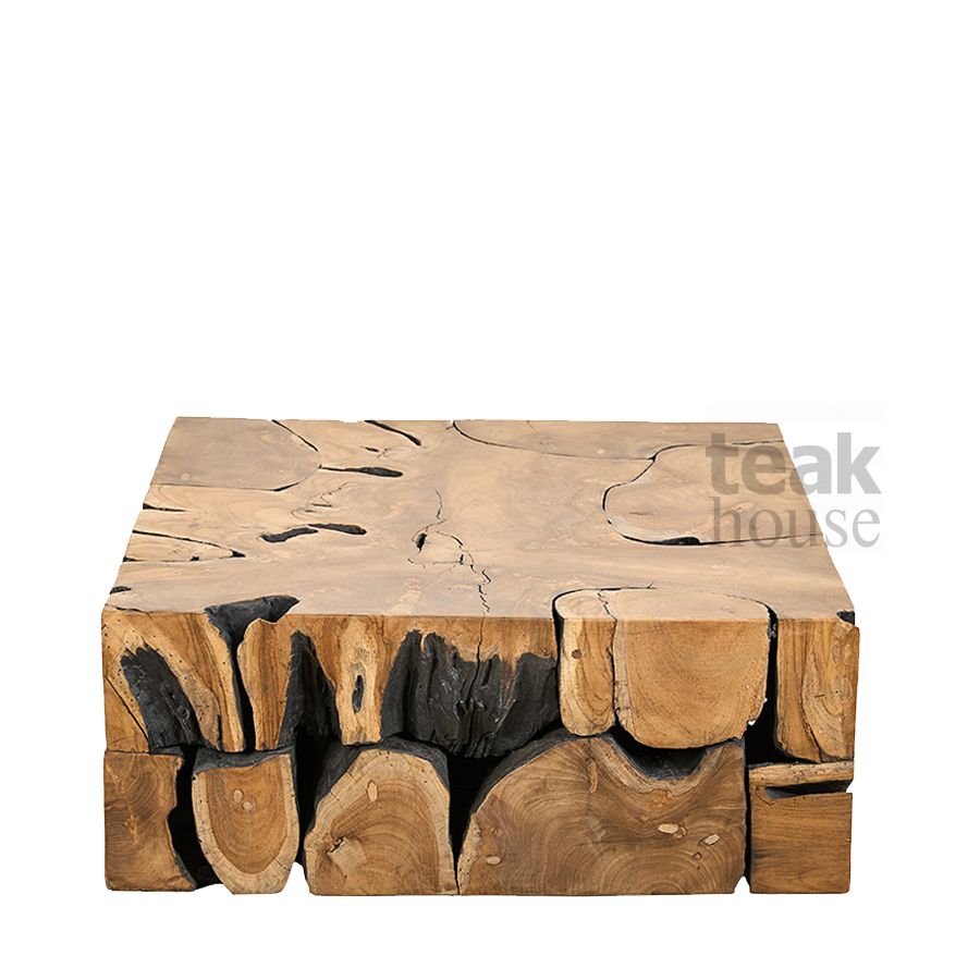 Стол кофейный из массива тика ROOT (РУТ) 80, квадратный