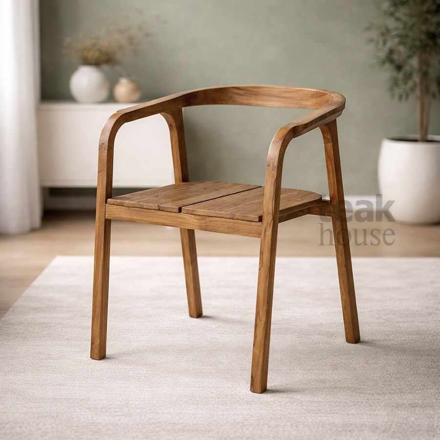 Стул из массива тика с подлокотниками CLASSY (КЛАССИ)