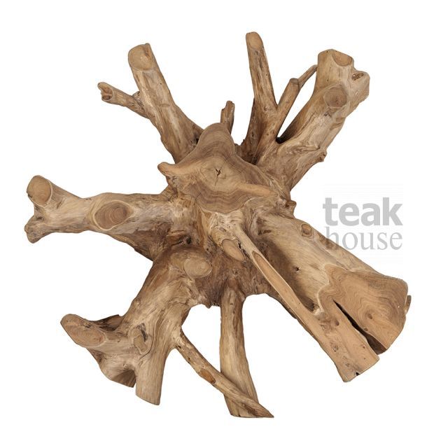 Стол кофейный из массива тика ROOT (РУТ) 100 со стеклом (71635N), фото 2