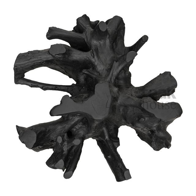 Стол кофейный из массива тика ROOT (РУТ) 100 со стеклом (71642B), фото 2