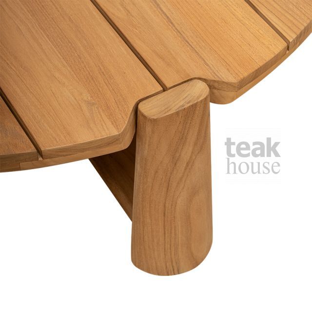 Стол кофейный круглый из массива тика KUDA (КУДА) 122, фото 4