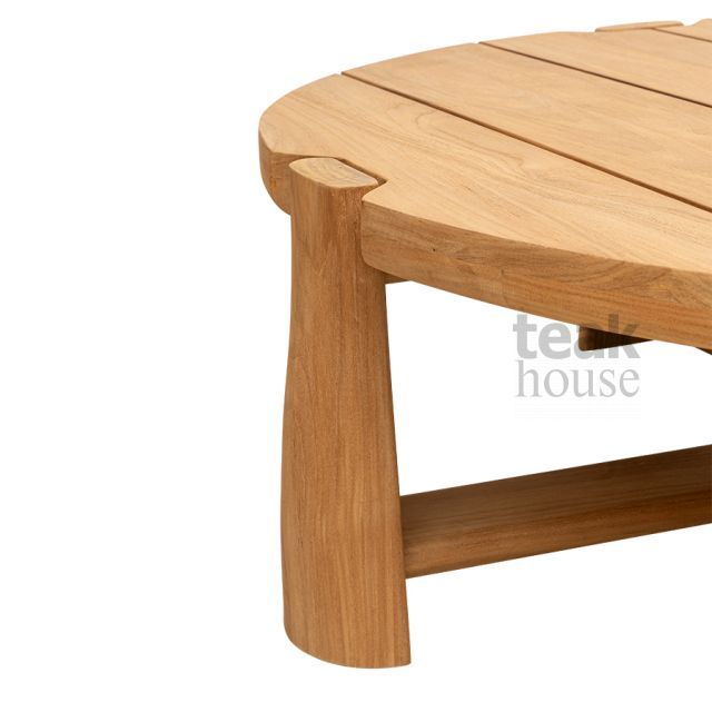 Стол кофейный круглый из массива тика KUDA (КУДА) 122, фото 6