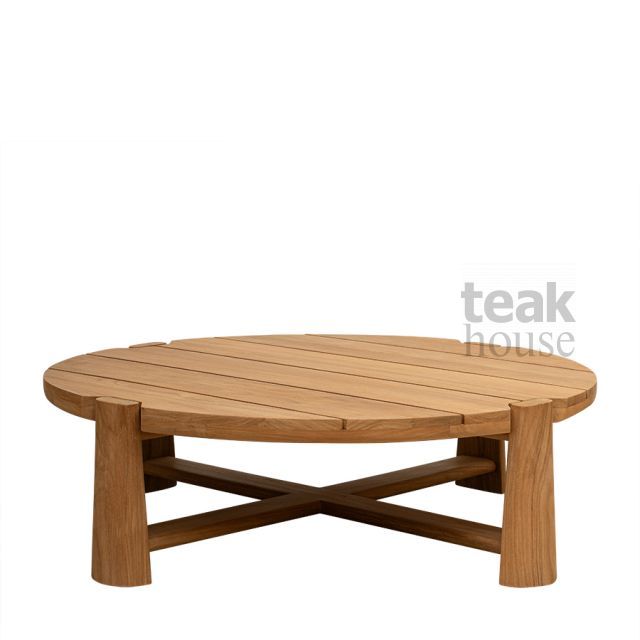 Стол кофейный круглый из массива тика KUDA (КУДА) 122, фото