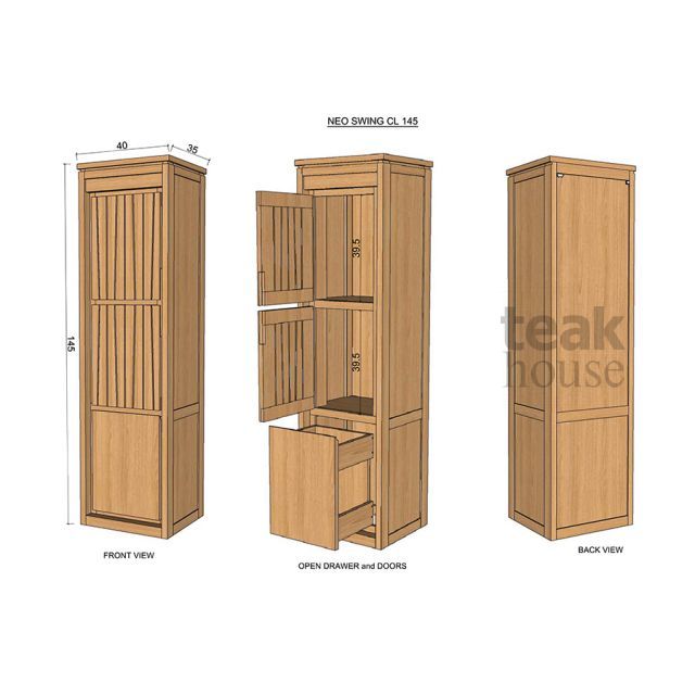 Стеллаж подвесной из массива тика NEO SWING (НЕО СВИНГ), фото 8